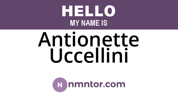 Antionette Uccellini