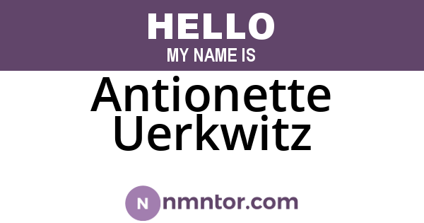 Antionette Uerkwitz