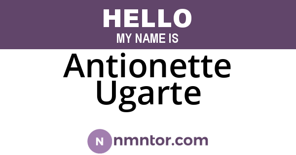 Antionette Ugarte