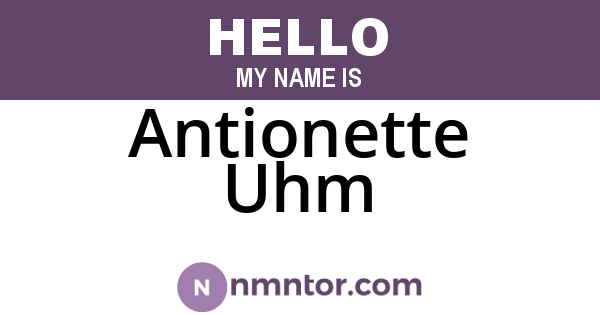Antionette Uhm