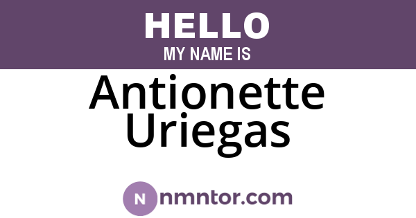 Antionette Uriegas