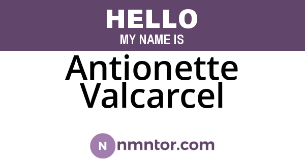 Antionette Valcarcel