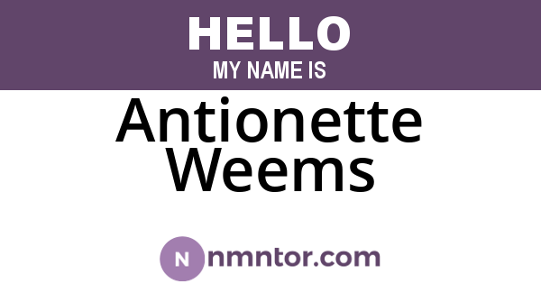 Antionette Weems