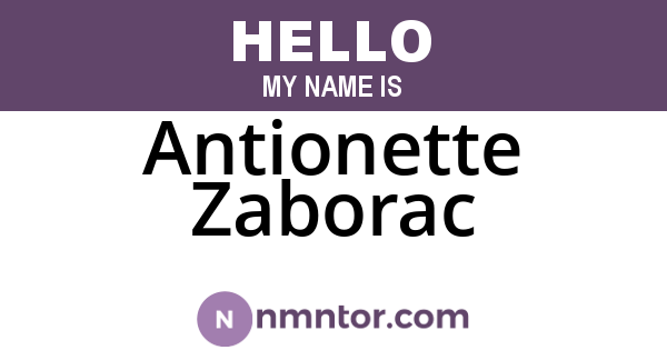 Antionette Zaborac