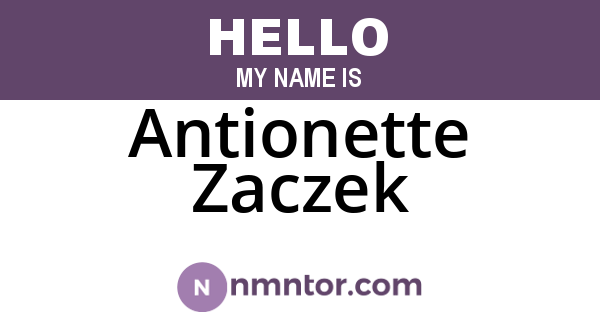 Antionette Zaczek