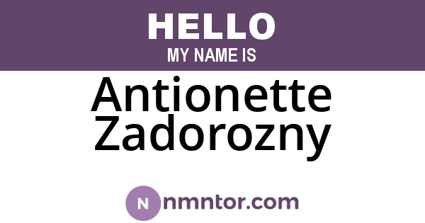 Antionette Zadorozny