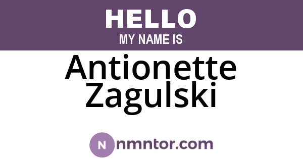 Antionette Zagulski