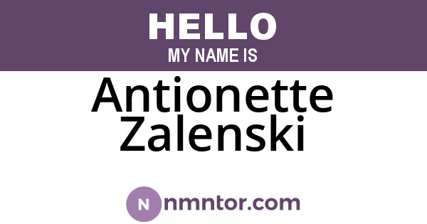 Antionette Zalenski