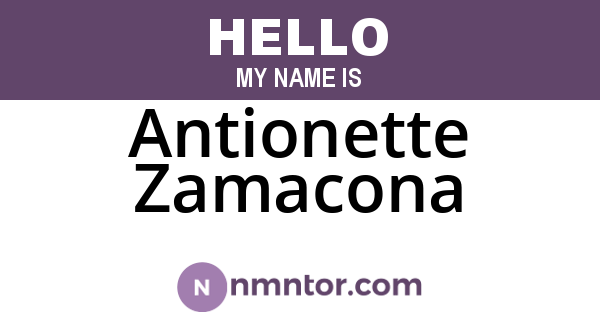 Antionette Zamacona