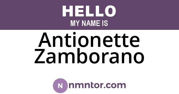 Antionette Zamborano