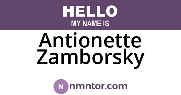Antionette Zamborsky