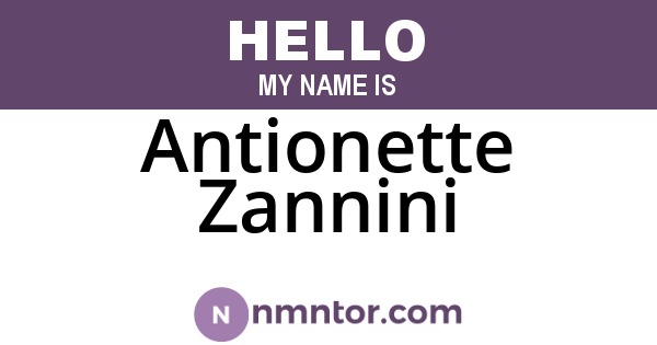 Antionette Zannini