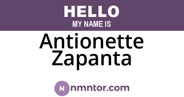 Antionette Zapanta