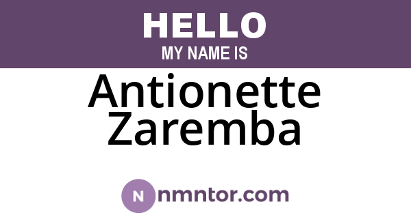 Antionette Zaremba