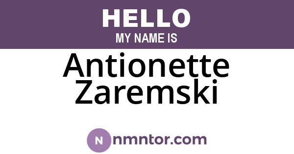 Antionette Zaremski
