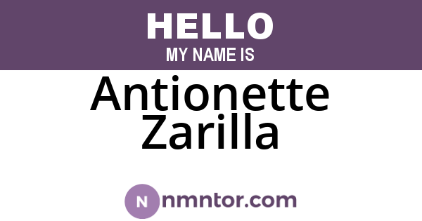 Antionette Zarilla