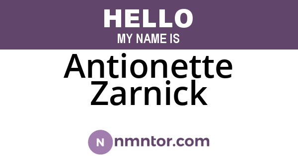 Antionette Zarnick