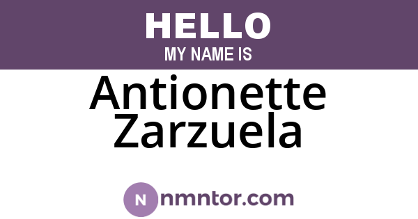 Antionette Zarzuela