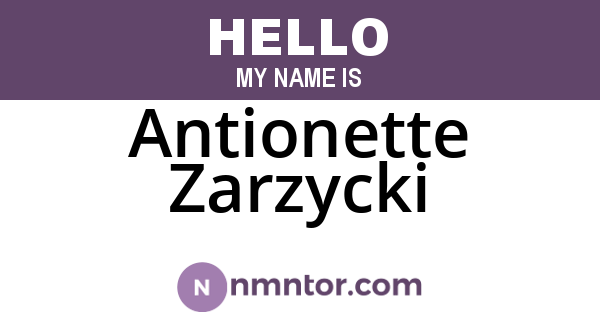 Antionette Zarzycki
