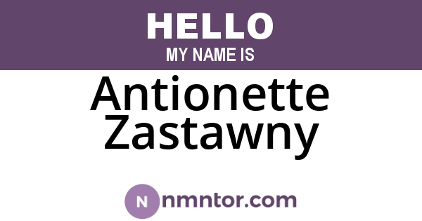 Antionette Zastawny