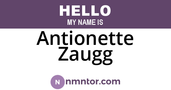 Antionette Zaugg
