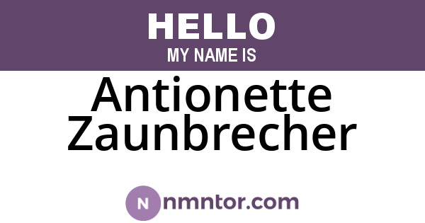 Antionette Zaunbrecher