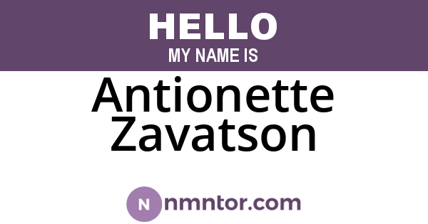 Antionette Zavatson