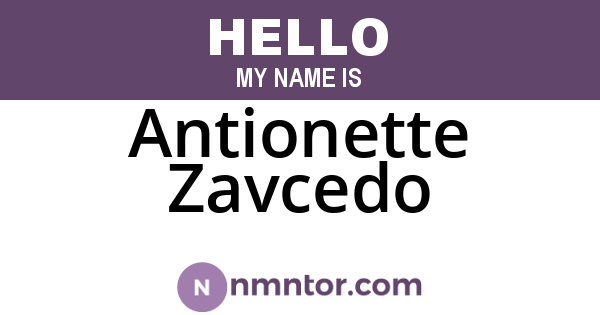 Antionette Zavcedo