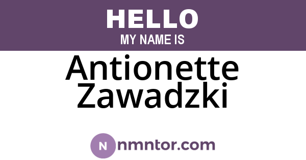 Antionette Zawadzki