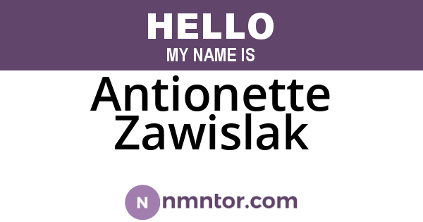 Antionette Zawislak