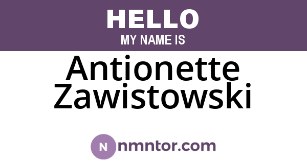 Antionette Zawistowski