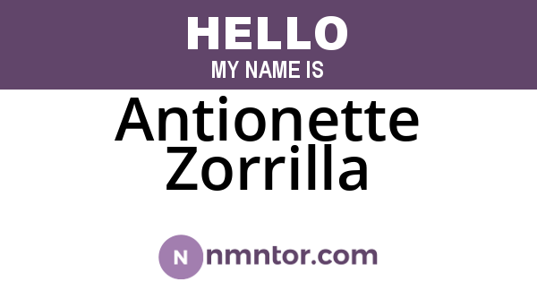 Antionette Zorrilla