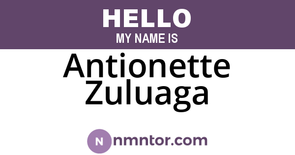 Antionette Zuluaga