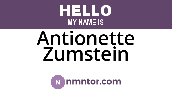 Antionette Zumstein
