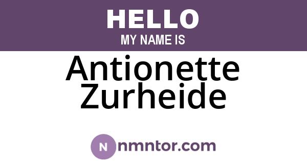Antionette Zurheide