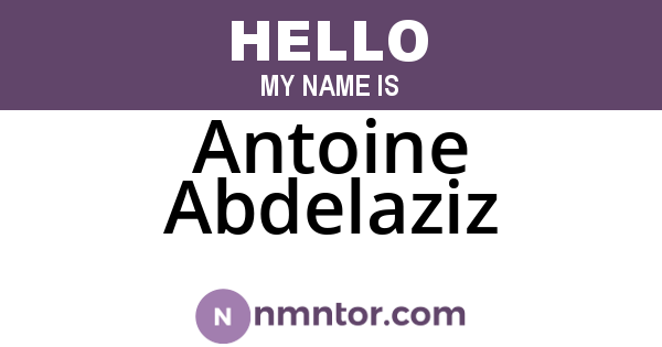 Antoine Abdelaziz