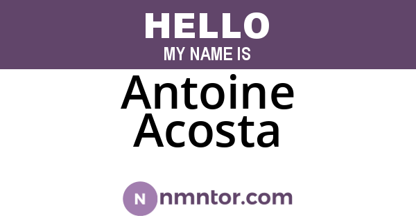 Antoine Acosta