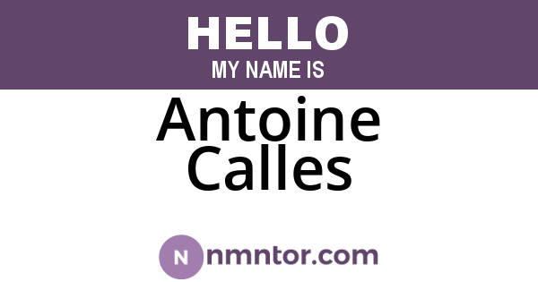 Antoine Calles