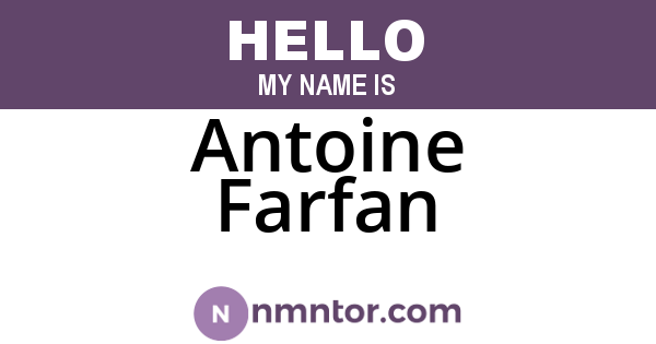 Antoine Farfan