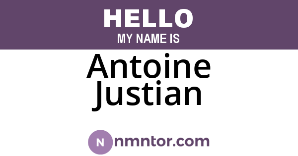 Antoine Justian