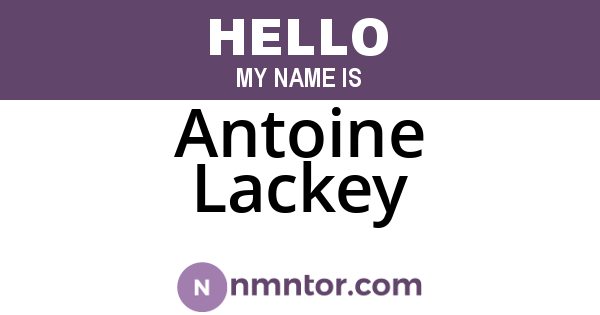 Antoine Lackey