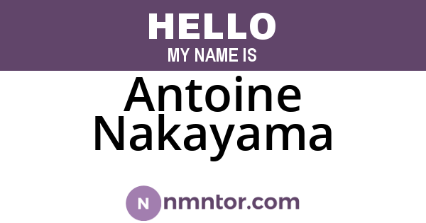 Antoine Nakayama