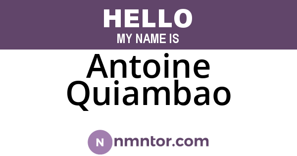 Antoine Quiambao