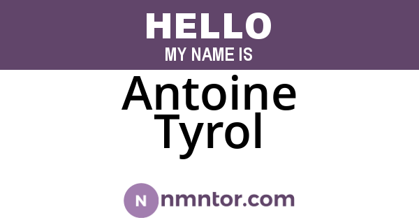 Antoine Tyrol