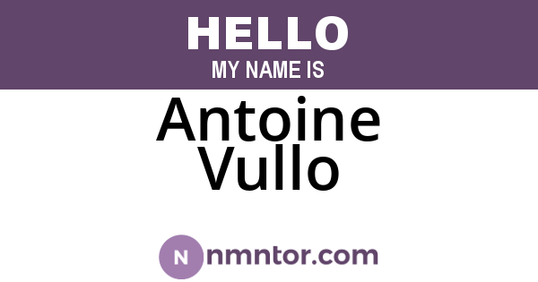 Antoine Vullo