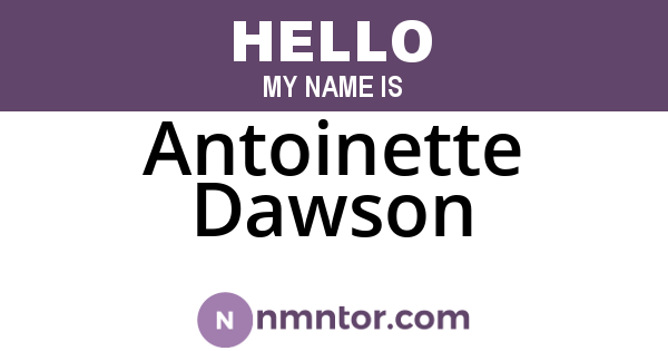 Antoinette Dawson