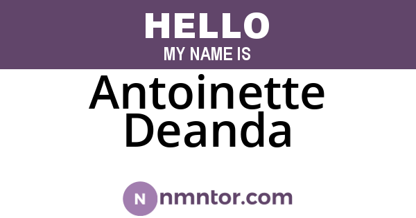 Antoinette Deanda