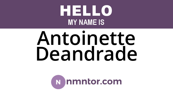 Antoinette Deandrade