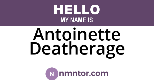Antoinette Deatherage