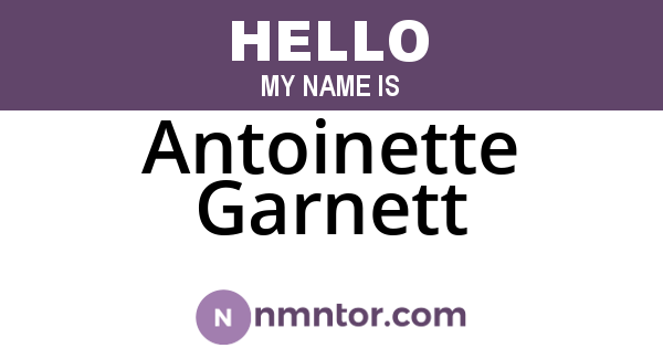 Antoinette Garnett